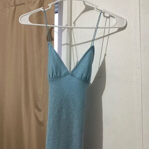 Mini blue sparkle dress
